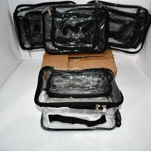 Holoith 4-Pack Clear Toy Storage Bags - Black - PVC Toy Bags NWT